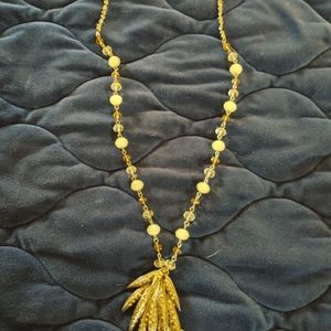 Necklace from Ann Taylor, Silver with beads and crystal.